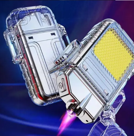 Waterproof Rechargeable Electric Lighter with Flashlight